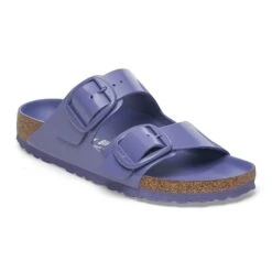 Birkenstock Arizona Big Buckle Natural Leather Patent High-Shine Purple Dusk Tonal