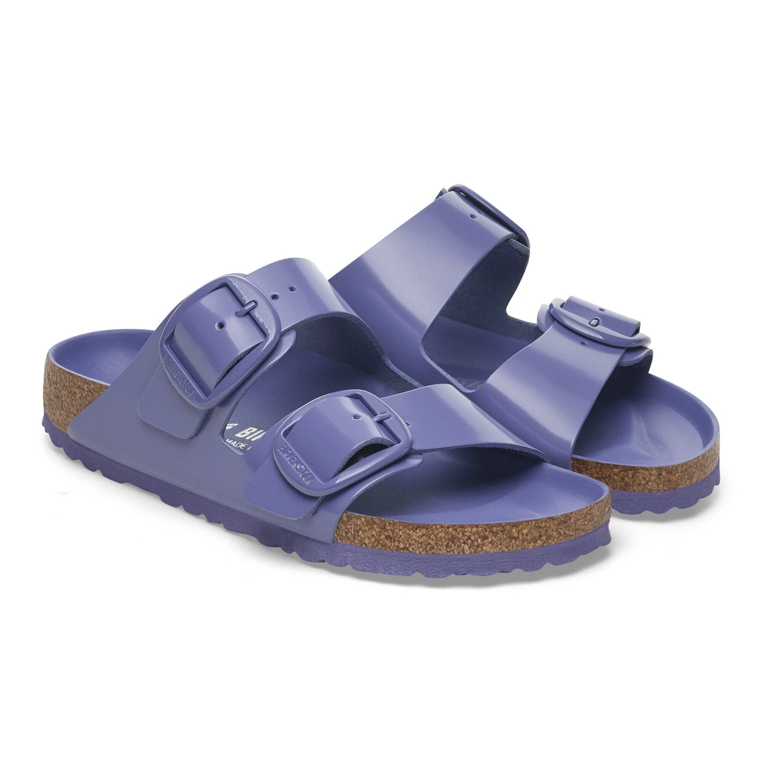 Birkenstock Arizona Big Buckle Natural Leather Patent High-Shine Purple Dusk Tonal 4 Birkenstock Arizona Big Buckle Natural Leather Patent High-Shine Purple Dusk Tonal - Image 4