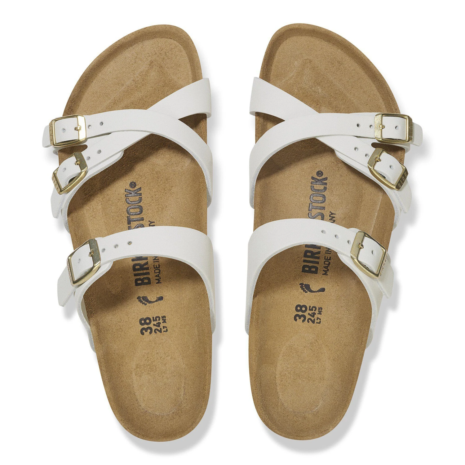 Birkenstock Franca Nubuck Leather Antique White 2 Birkenstock Franca Nubuck Leather Antique White - Image 2