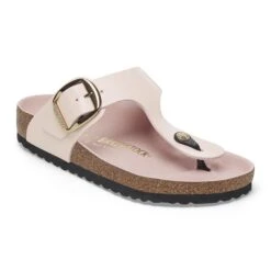Birkenstock Gizeh Big Buckle Natural Leather Patent High-Shine Light Rose