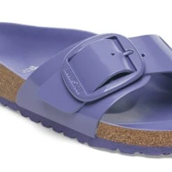 Birkenstock Madrid Big Buckle Natural Leather Patent High Shine Purple Dusk -Birkenstock Shop 1029422 detail 1