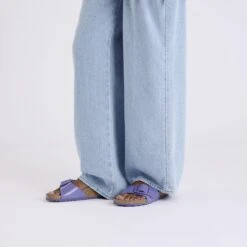 Birkenstock Madrid Big Buckle Natural Leather Patent High Shine Purple Dusk -Birkenstock Shop 1029422 f look f