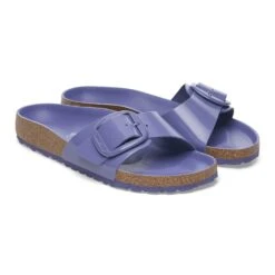 Birkenstock Madrid Big Buckle Natural Leather Patent High Shine Purple Dusk -Birkenstock Shop 1029422 pair