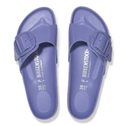 Birkenstock Madrid Big Buckle Natural Leather Patent High Shine Purple Dusk -Birkenstock Shop 1029422 top