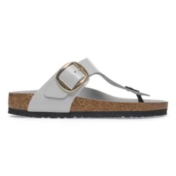Birkenstock Gizeh Big Buckle Natural Leather Patent High-Shine Stone Coin -Birkenstock Shop 1029430 side