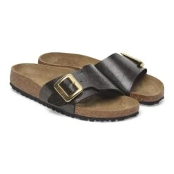Birkenstock Catalina Luxe Buckle Birko-Flor Graceful Licorice -Birkenstock Shop 1029435 pair