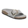 Birkenstock Madrid Big Buckle Natural Leather Patent High-Shine Stone Coin -Birkenstock Shop 1029440