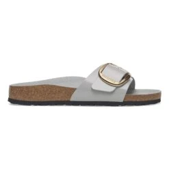 Birkenstock Madrid Big Buckle Natural Leather Patent High-Shine Stone Coin -Birkenstock Shop 1029440 side