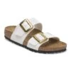 Birkenstock Sydney Luxe Buckle Birko-Flor Patent Patent White -Birkenstock Shop 1029452