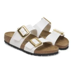 Birkenstock Sydney Luxe Buckle Birko-Flor Patent Patent White 11 Birkenstock Sydney Luxe Buckle Birko-Flor Patent Patent White -Birkenstock Shop 1029452 pair