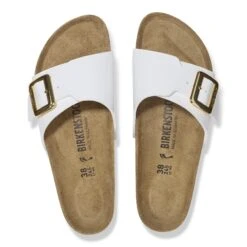 Birkenstock Catalina Luxe Buckle Birko-Flor Patent Patent White -Birkenstock Shop 1029460 top