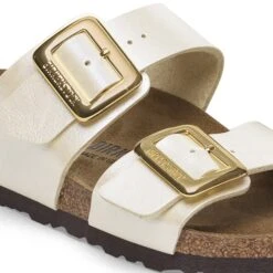 Birkenstock Sydney Luxe Buckle Birko-Flor Graceful Pearl White -Birkenstock Shop 1029463 detail 1