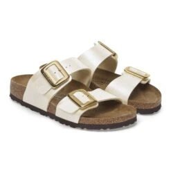 Birkenstock Sydney Luxe Buckle Birko-Flor Graceful Pearl White -Birkenstock Shop 1029463 pair