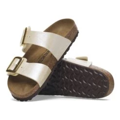 Birkenstock Sydney Luxe Buckle Birko-Flor Graceful Pearl White -Birkenstock Shop 1029463 sole