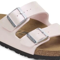 Birkenstock Arizona Birko-Flor Embossed Saffiano Iridescent Light Rose -Birkenstock Shop 1029500 detail 1
