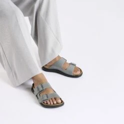 Birkenstock Arizona Crosstown Women Oiled Leather Basalt Gray -Birkenstock Shop 1029557 f look f