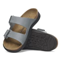 Birkenstock Arizona Crosstown Women Oiled Leather Basalt Gray -Birkenstock Shop 1029557 sole