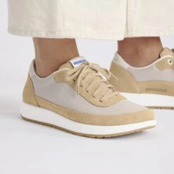 Birkenstock Honnef City Leather-Textile New Beige -Birkenstock Shop 1029618 f closeup f