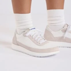 Birkenstock Honnef City Leather-Textile Antique White -Birkenstock Shop 1029655 f closeup f