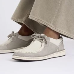 Birkenstock Pasadena Suede Leather Stone Coin/White -Birkenstock Shop 1029659 f closeup f