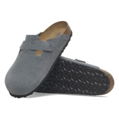 Birkenstock Boston Soft Footbed Suede Leather Basalt Gray -Birkenstock Shop 1029708 sole