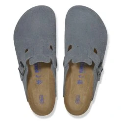 Birkenstock Boston Soft Footbed Suede Leather Basalt Gray -Birkenstock Shop 1029708 top
