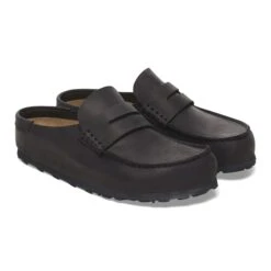 Birkenstock Naples Wrapped Oiled Leather Black -Birkenstock Shop 1029711 pair