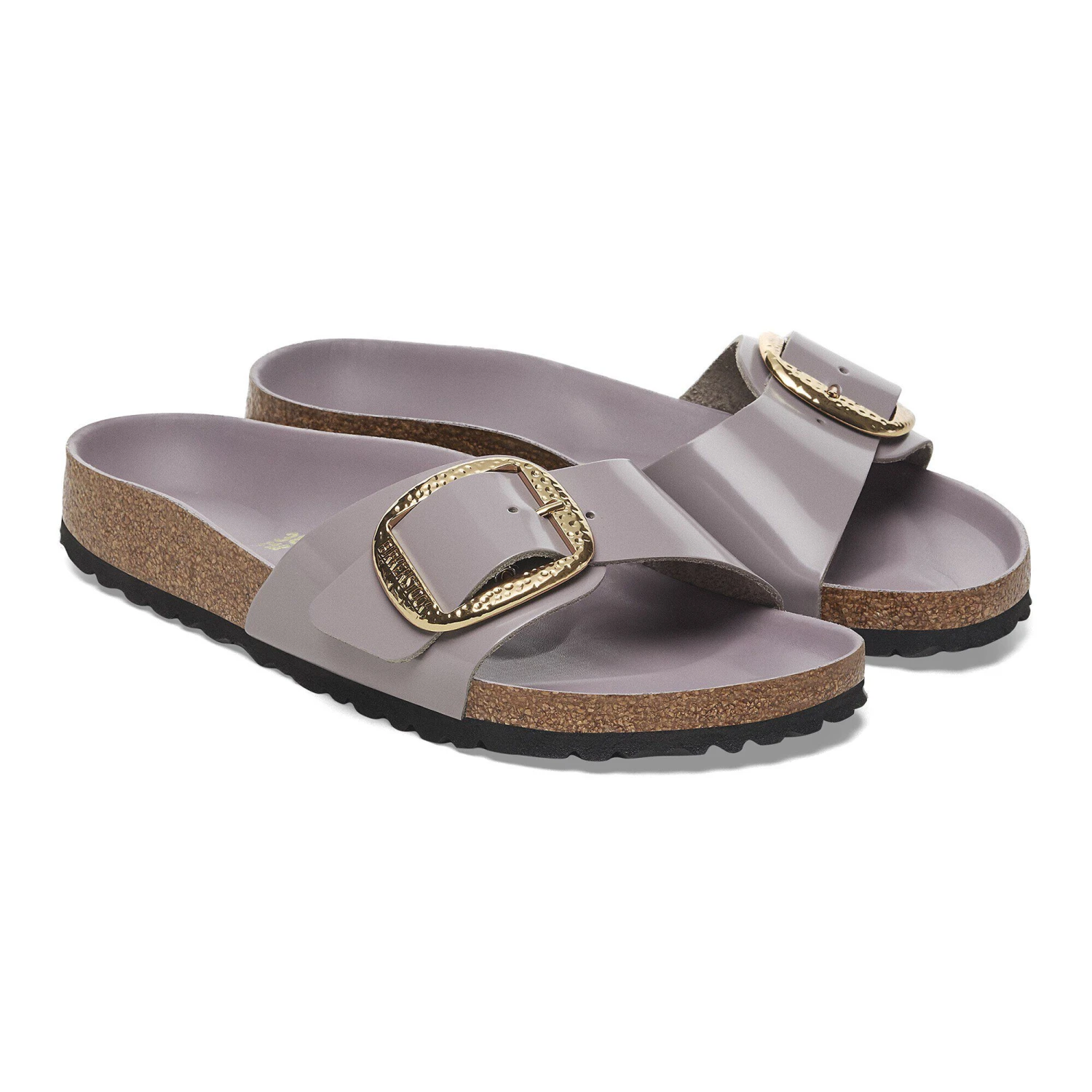 Birkenstock Madrid Hammered Big Buckle Natural Leather Patent High-Shine Faded Purple 4 Birkenstock Madrid Hammered Big Buckle Natural Leather Patent High-Shine Faded Purple - Image 4