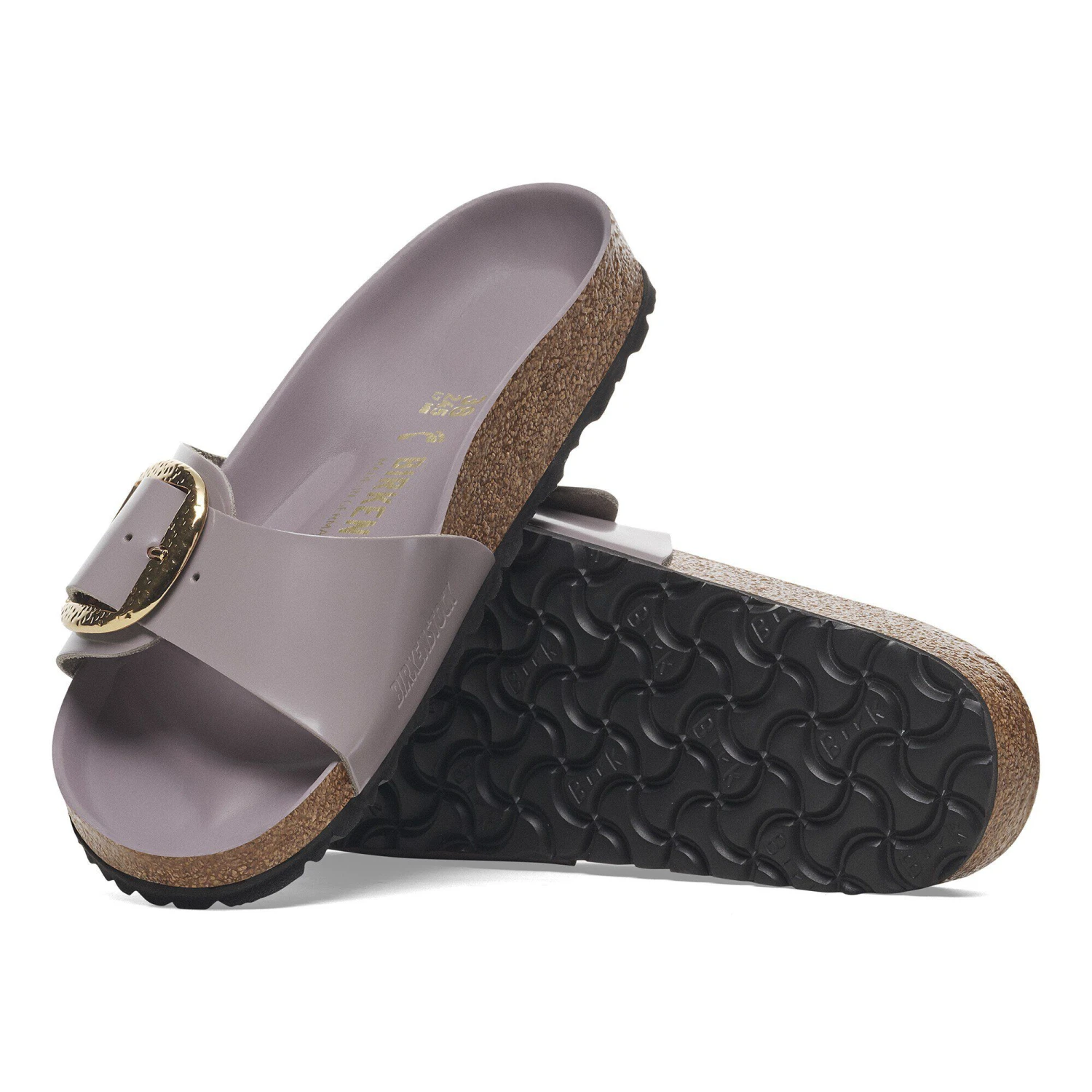 Birkenstock Madrid Hammered Big Buckle Natural Leather Patent High-Shine Faded Purple 5 Birkenstock Madrid Hammered Big Buckle Natural Leather Patent High-Shine Faded Purple - Image 5