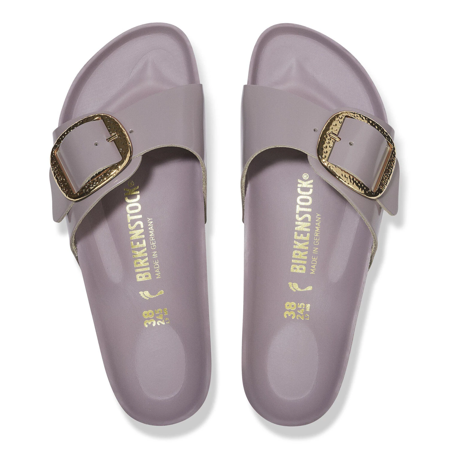Birkenstock Madrid Hammered Big Buckle Natural Leather Patent High-Shine Faded Purple 2 Birkenstock Madrid Hammered Big Buckle Natural Leather Patent High-Shine Faded Purple - Image 2