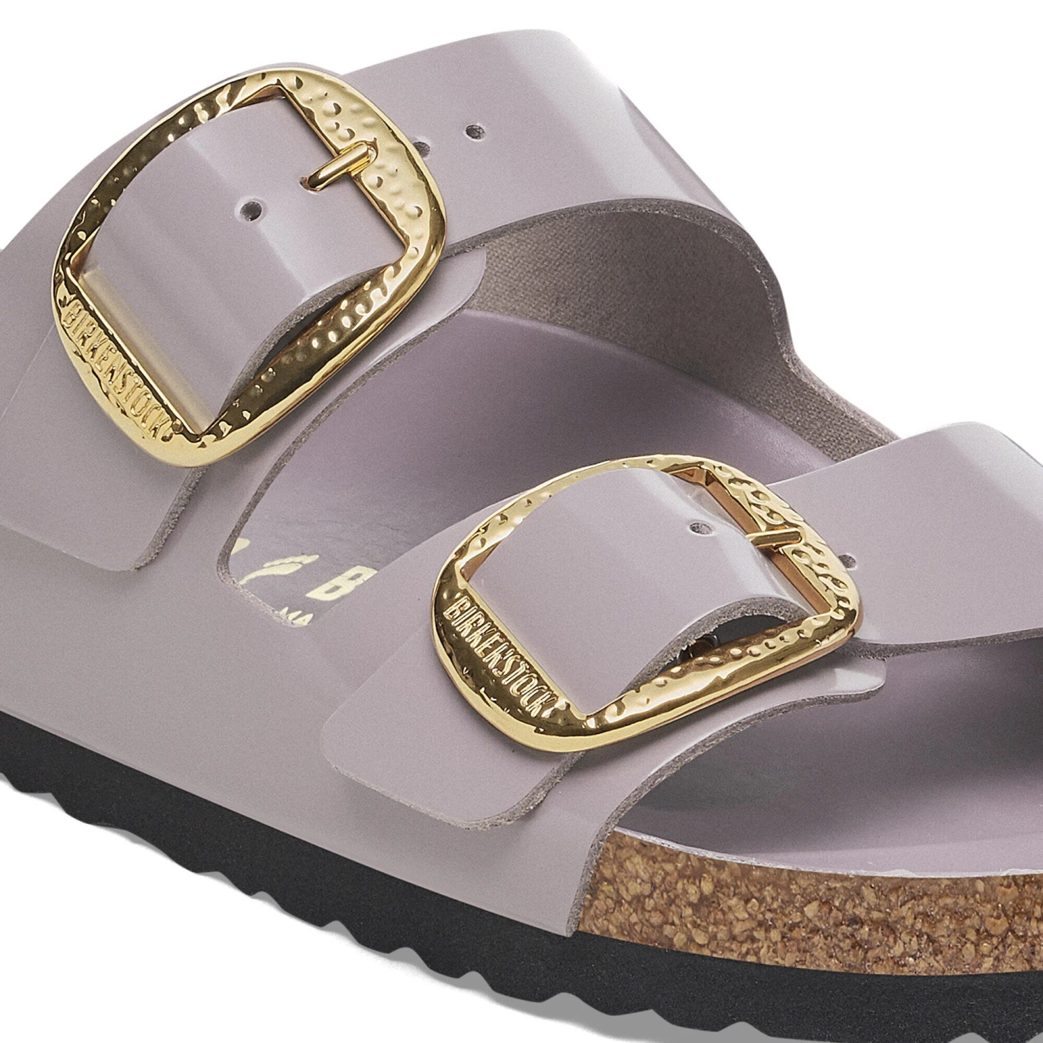 Birkenstock Arizona Hammered Big Buckle Natural Leather Patent High-Shine Faded Purple 6 Birkenstock Arizona Hammered Big Buckle Natural Leather Patent High-Shine Faded Purple - Image 6
