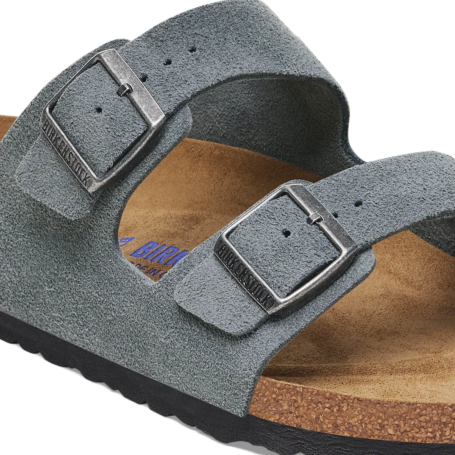 Birkenstock Arizona Soft Footbed Suede Leather Basalt Gray 6 Birkenstock Arizona Soft Footbed Suede Leather Basalt Gray - Image 6