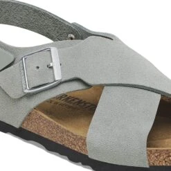 Birkenstock Tulum Nubuck-Suede Leather Pure Sage -Birkenstock Shop 1029795 detail 1