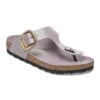 Birkenstock Gizeh Hammered Big Buckle Natural Leather Patent High Shine Faded Purple -Birkenstock Shop 1029804