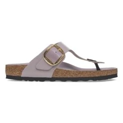 Birkenstock Gizeh Hammered Big Buckle Natural Leather Patent High Shine Faded Purple -Birkenstock Shop 1029804 side
