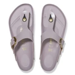 Birkenstock Gizeh Hammered Big Buckle Natural Leather Patent High Shine Faded Purple -Birkenstock Shop 1029804 top