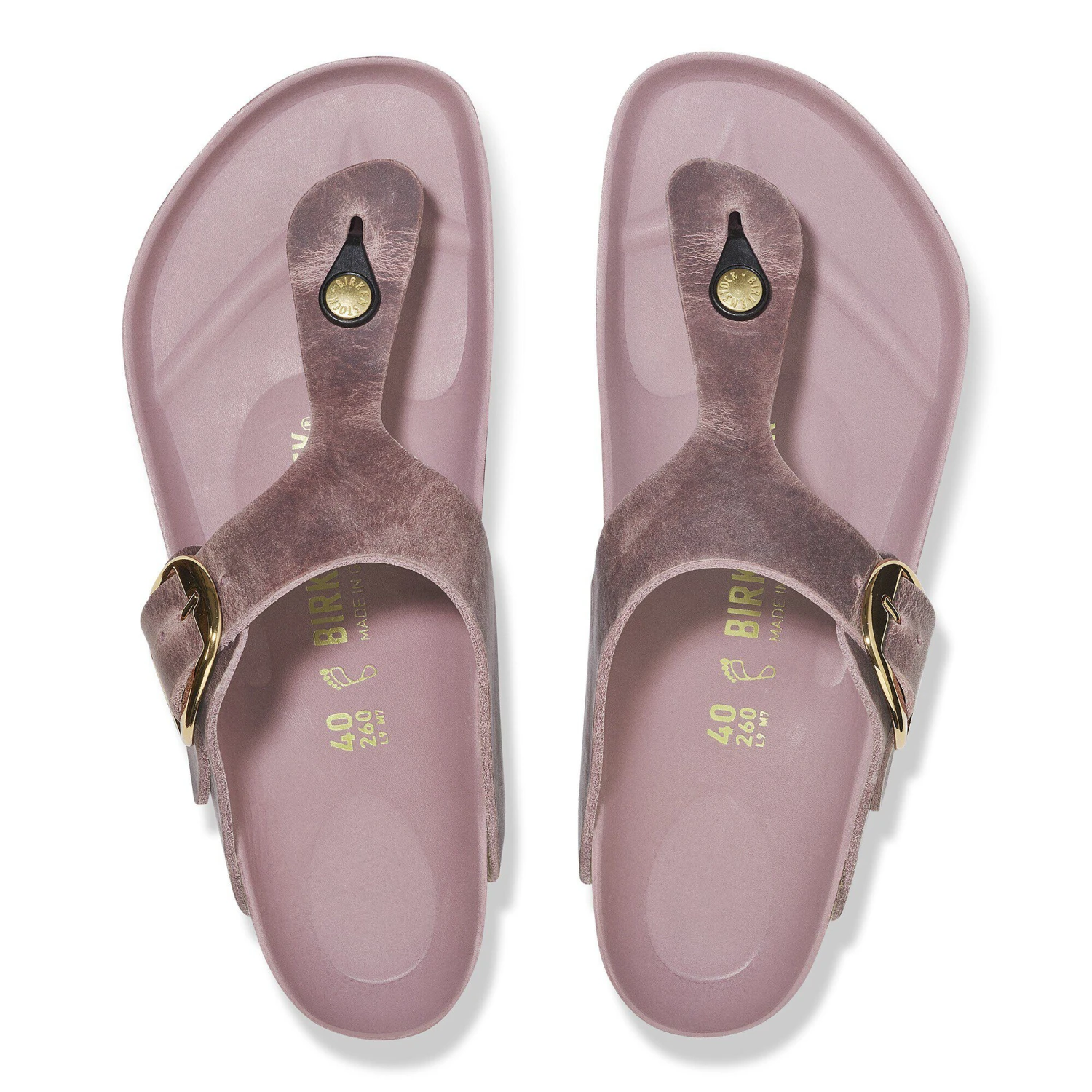 Birkenstock Gizeh Big Buckle Oiled Leather Lavender 2 Birkenstock Gizeh Big Buckle Oiled Leather Lavender - Image 2