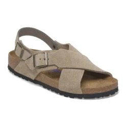 Birkenstock Tulum Soft Footbed Nubuck-Suede Leather Taupe
