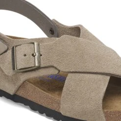 Birkenstock Tulum Soft Footbed Nubuck-Suede Leather Taupe -Birkenstock Shop 1029840 detail 1