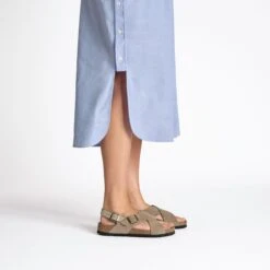 Birkenstock Tulum Soft Footbed Nubuck-Suede Leather Taupe -Birkenstock Shop 1029840 f look f