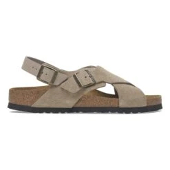 Birkenstock Tulum Soft Footbed Nubuck-Suede Leather Taupe -Birkenstock Shop 1029840 side