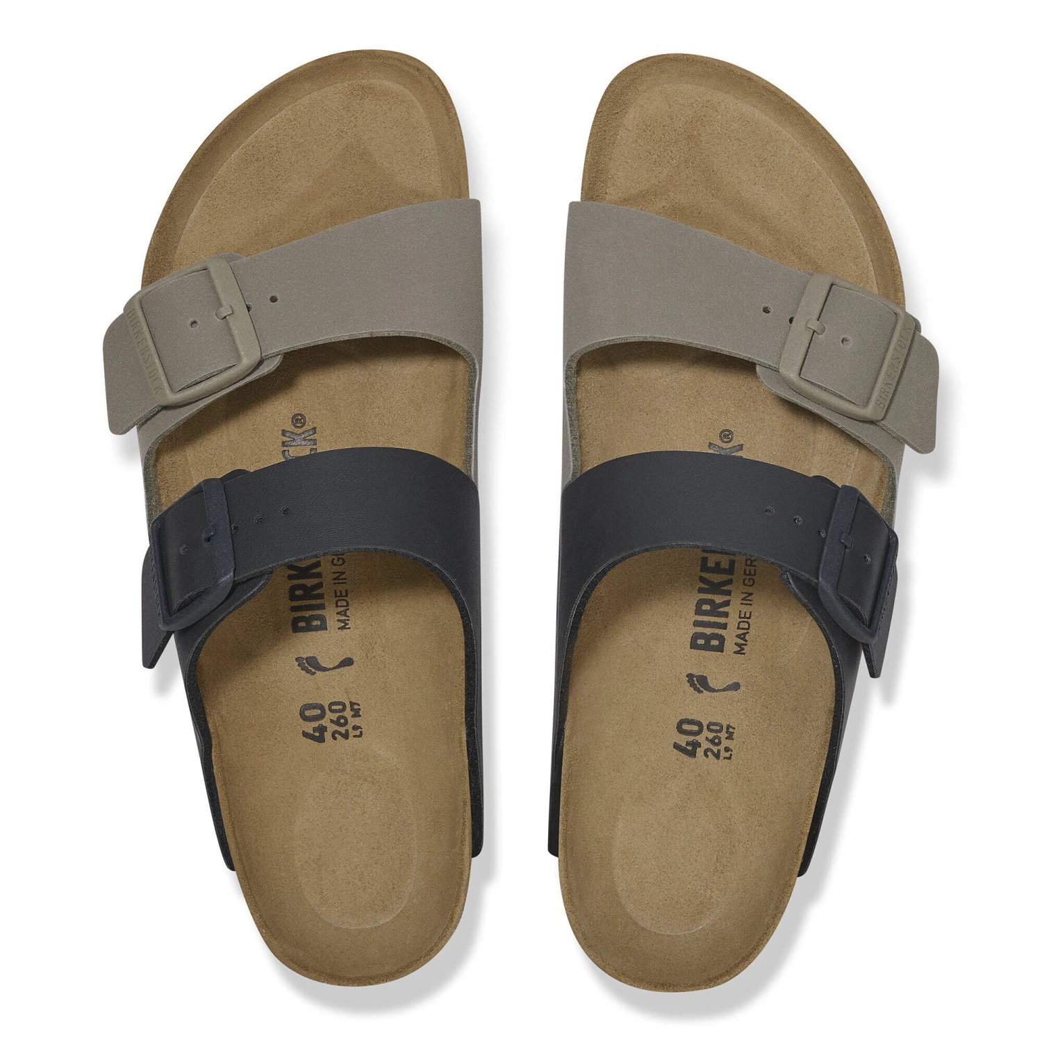 Birkenstock Arizona Split Birko-Flor Black/ Stone 2 Birkenstock Arizona Split Birko-Flor Black/ Stone - Image 2