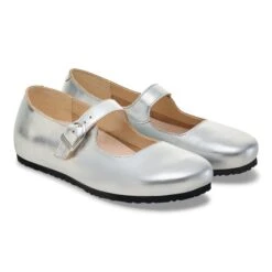 Birkenstock Santa Clarita Leather Silver -Birkenstock Shop 1030072 pair