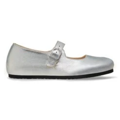 Birkenstock Santa Clarita Leather Silver -Birkenstock Shop 1030072 side