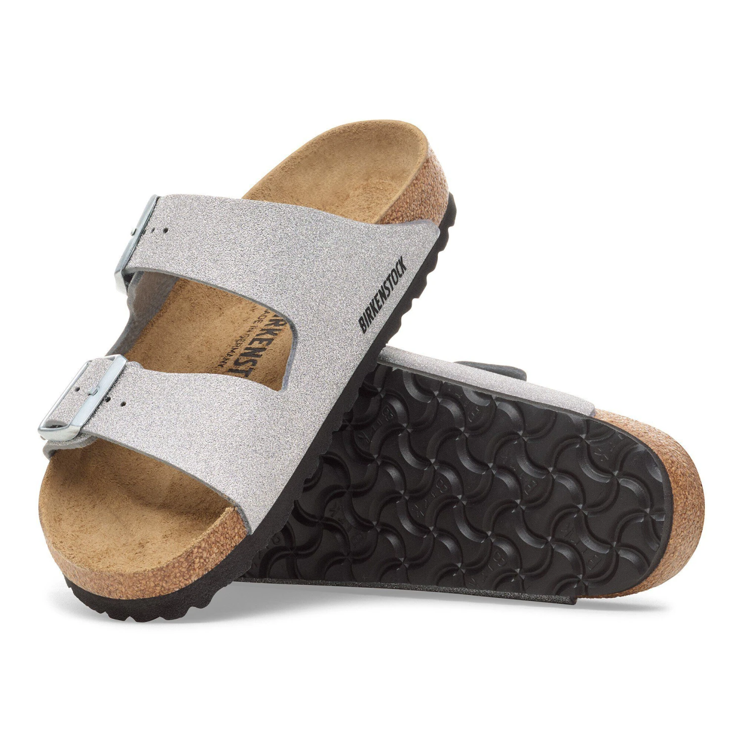 Birkenstock Arizona Synthetics Shiny Glitter Silver 4 Birkenstock Arizona Synthetics Shiny Glitter Silver - Image 4