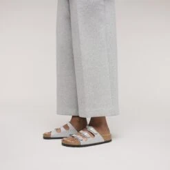 Birkenstock Florida Birko-Flor Shiny Glitter Silver -Birkenstock Shop 1030170 f look f