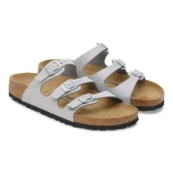 Birkenstock Florida Birko-Flor Shiny Glitter Silver -Birkenstock Shop 1030170 pair