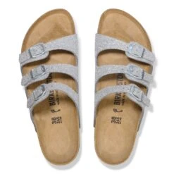 Birkenstock Florida Birko-Flor Shiny Glitter Silver -Birkenstock Shop 1030170 top