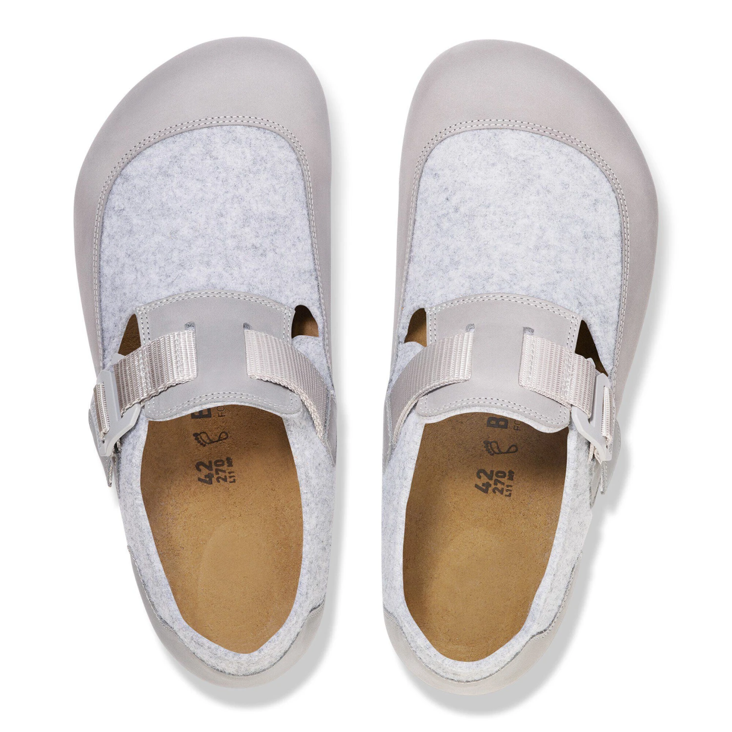 Birkenstock London Nova Leather/Textile/Felt Stone Coin 2 Birkenstock London Nova Leather/Textile/Felt Stone Coin - Image 2