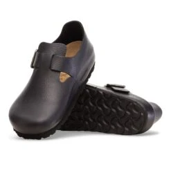 Birkenstock London Wire Buckle Leather Vintage Wood Black -Birkenstock Shop 1030176 sole